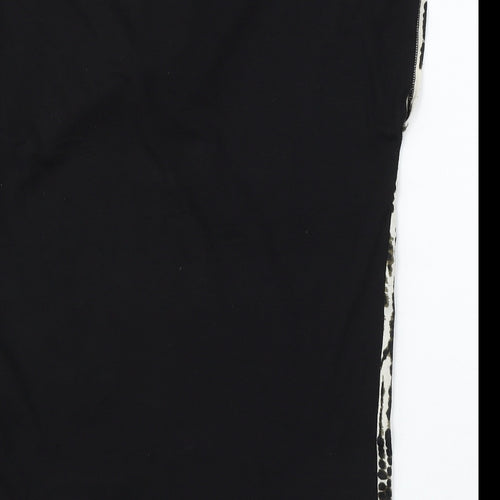 F&F Womens Black Polyester Basic Blouse Size 6 Round Neck