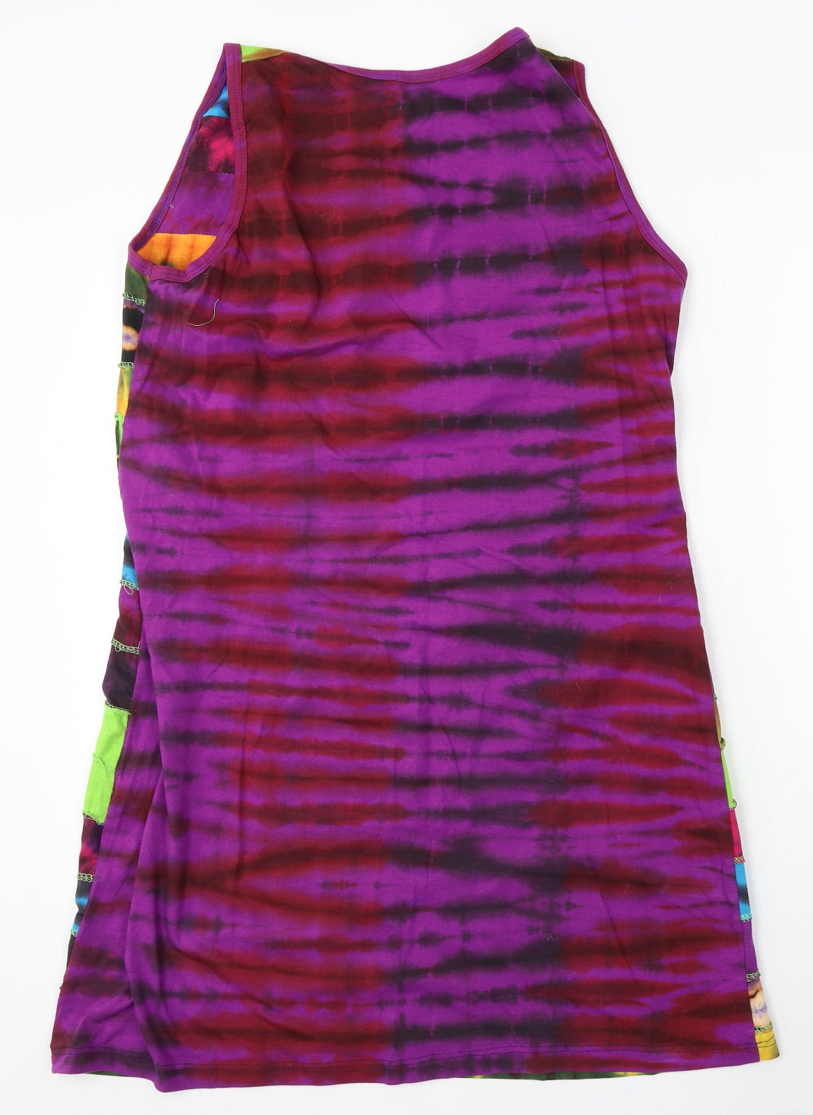 Moonbeam and Mayhem Womens Multicoloured Geometric Cotton Sheath Size XL Round Neck