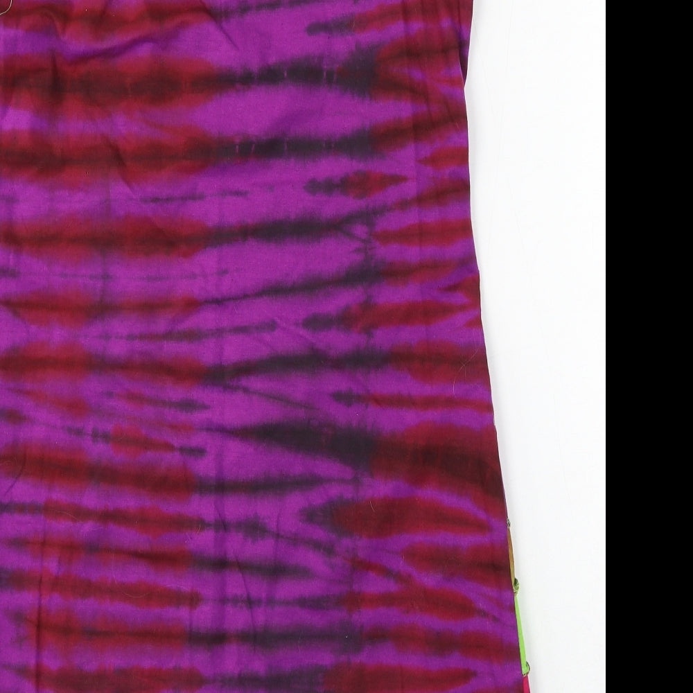 Moonbeam and Mayhem Womens Multicoloured Geometric Cotton Sheath Size XL Round Neck