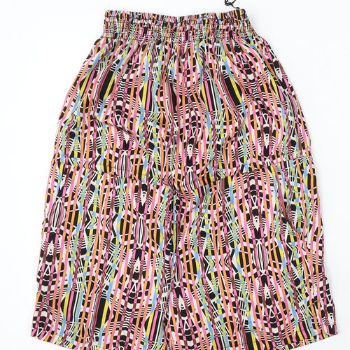 Ocean Club Womens Multicoloured Striped Polyester Bermuda Shorts Size 6 L4 in Regular Drawstring