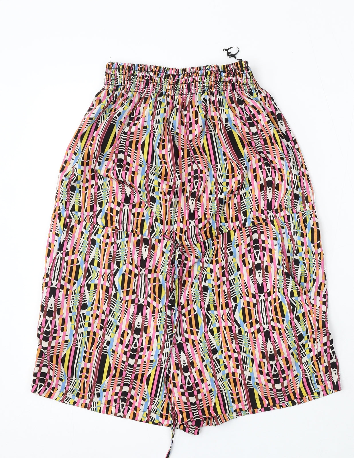 Ocean Club Womens Multicoloured Striped Polyester Bermuda Shorts Size 6 L4 in Regular Drawstring