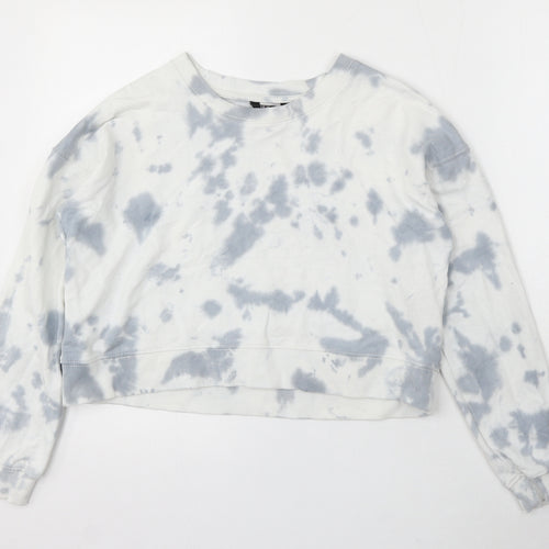 915 Generation Girls Multicoloured Geometric Cotton Pullover Sweatshirt Size 12-13 Years - Tie Dye