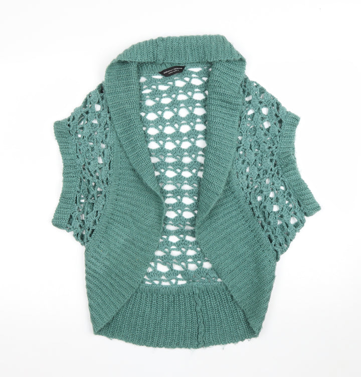 Dorothy Perkins Womens Green V-Neck Acrylic Cardigan Jumper Size L