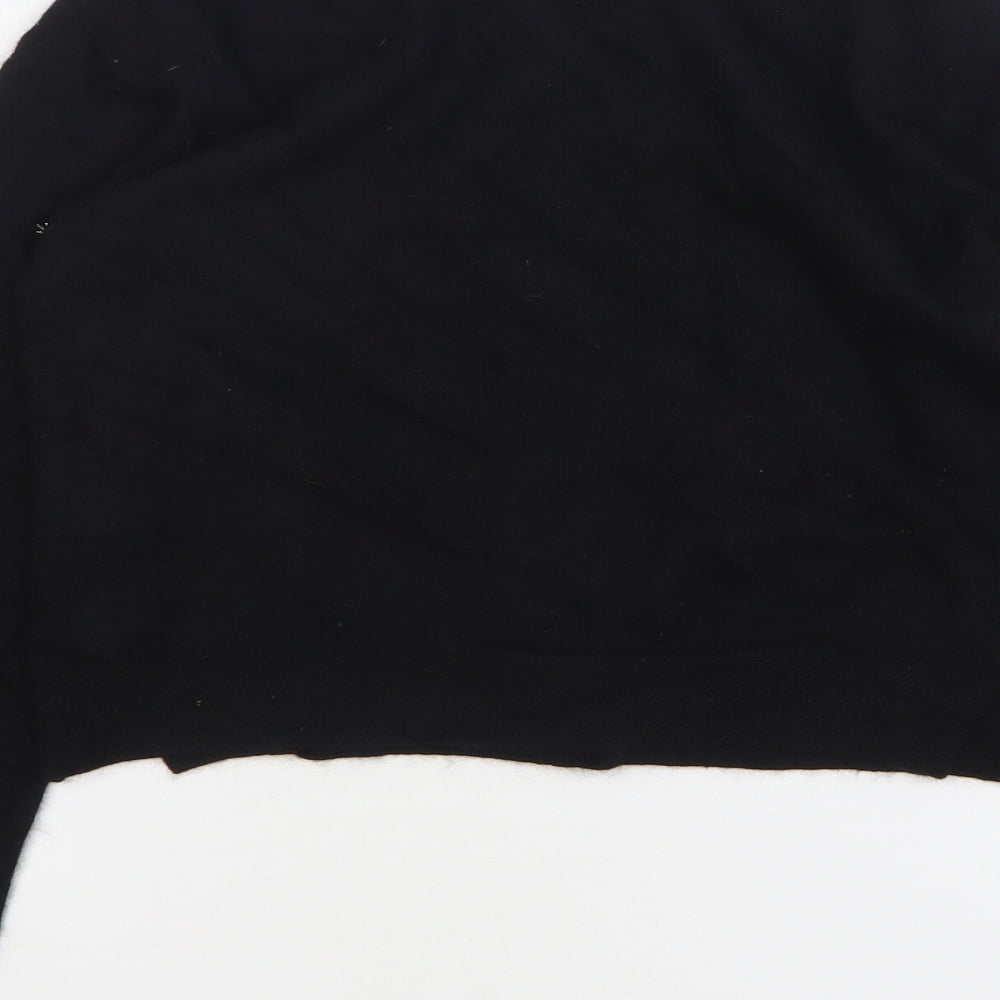 Topshop Womens Black Round Neck Geometric Nylon Cardigan Jumper Size 12 - SnowFlakes