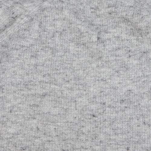 NEXT Womens Grey V-Neck Acrylic Pullover Jumper Size M