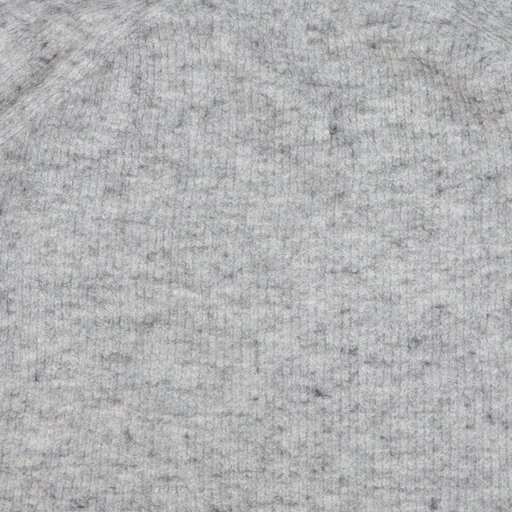 NEXT Womens Grey V-Neck Acrylic Pullover Jumper Size M