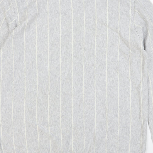 NEXT Womens Grey Striped Acrylic Pullover Sweatshirt Size L Pullover