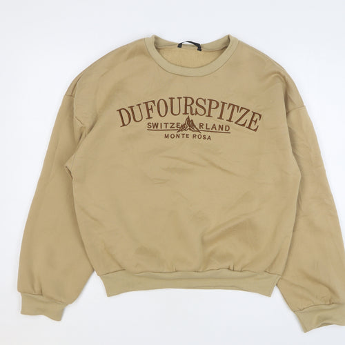 Shein Womens Beige Polyester Pullover Sweatshirt Size L Pullover - Switzerland