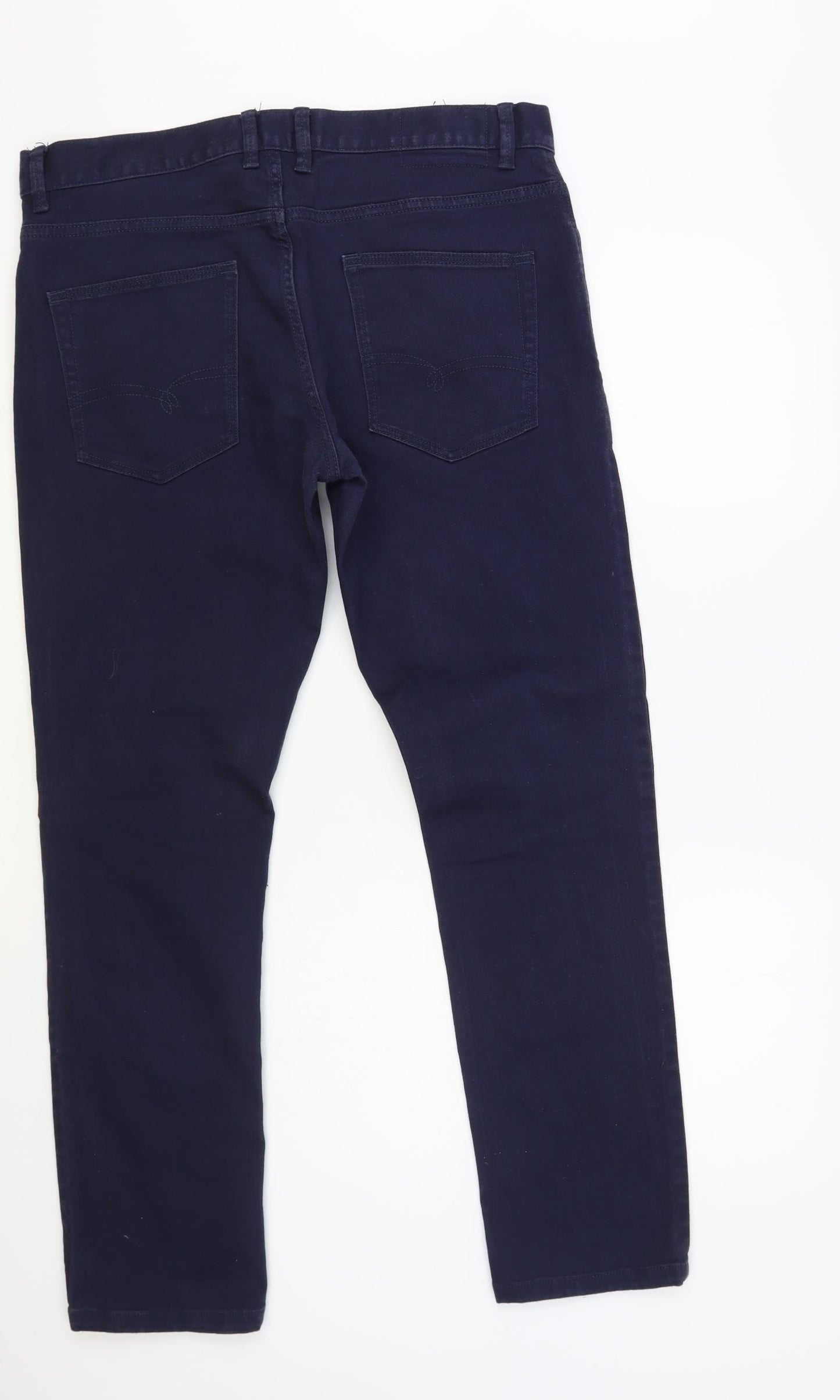 NEXT Mens Blue Cotton Skinny Jeans Size 34 in L31 in Regular Button