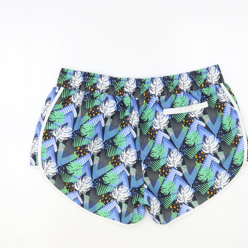 Balcony & Falcon Womens Multicoloured Geometric Polyester Bermuda Shorts Size L L3 in Regular Pull On