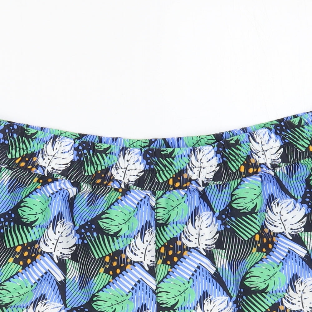 Balcony & Falcon Womens Multicoloured Geometric Polyester Bermuda Shorts Size L L3 in Regular Pull On