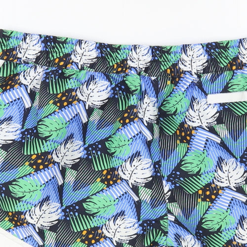 Balcony & Falcon Womens Multicoloured Geometric Polyester Bermuda Shorts Size L L3 in Regular Pull On