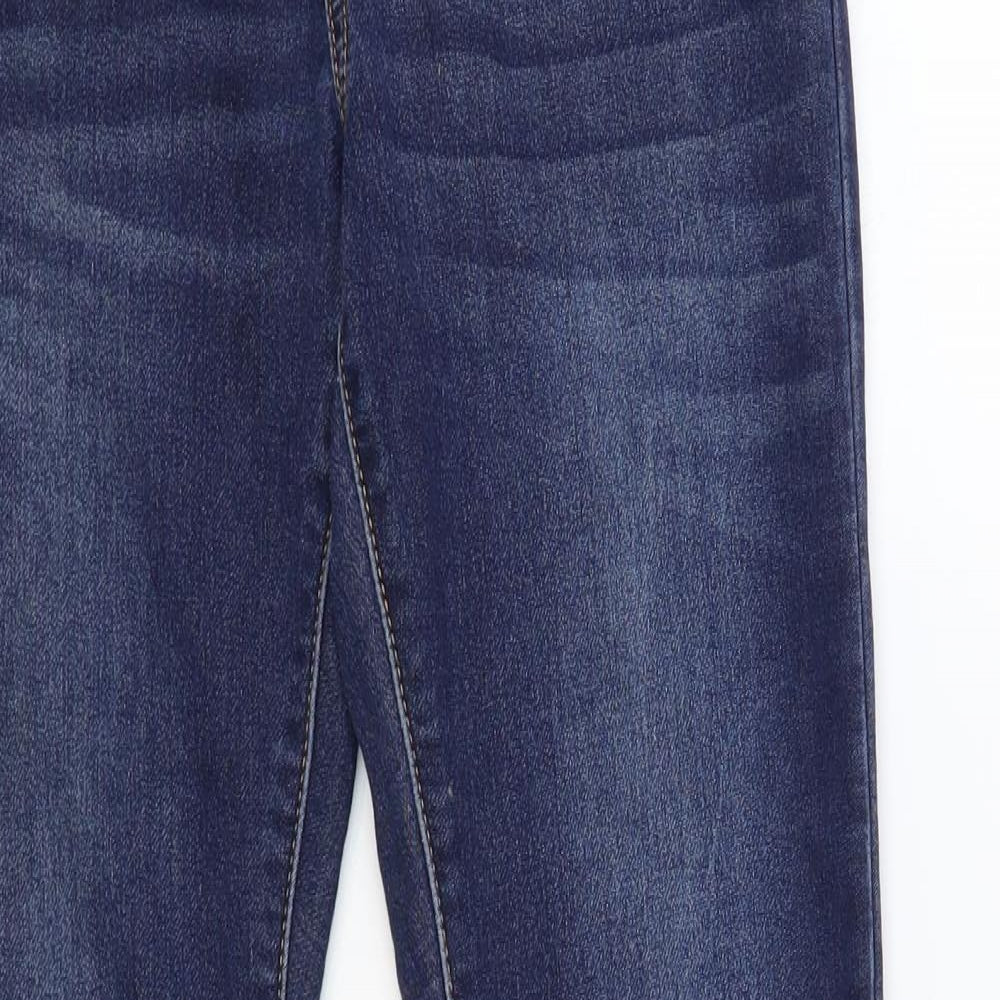 Gap Boys Blue Cotton Straight Jeans Size 10-11 Years Regular Drawstring