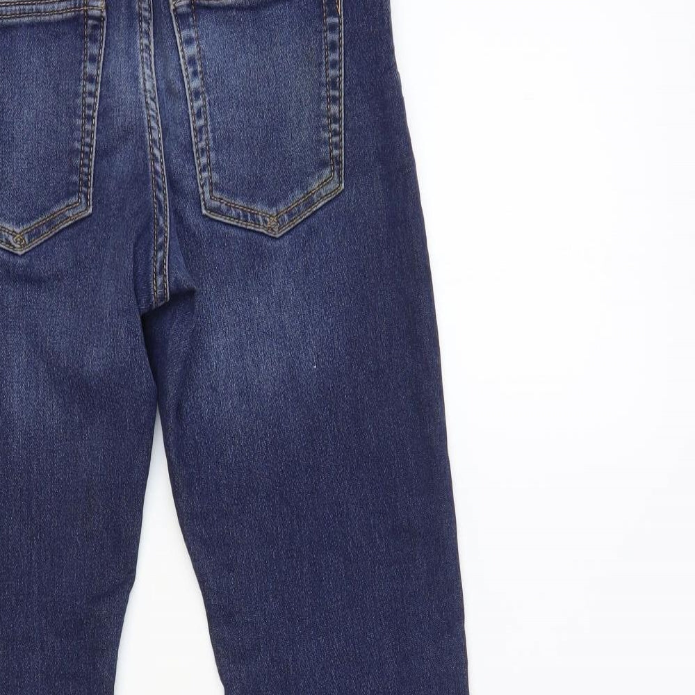 Gap Boys Blue Cotton Straight Jeans Size 10-11 Years Regular Drawstring