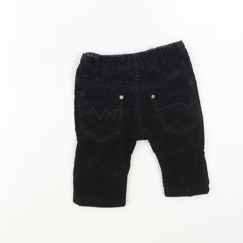 NEXT Baby Black Cotton Capri Trousers Size 3-6 Months Snap