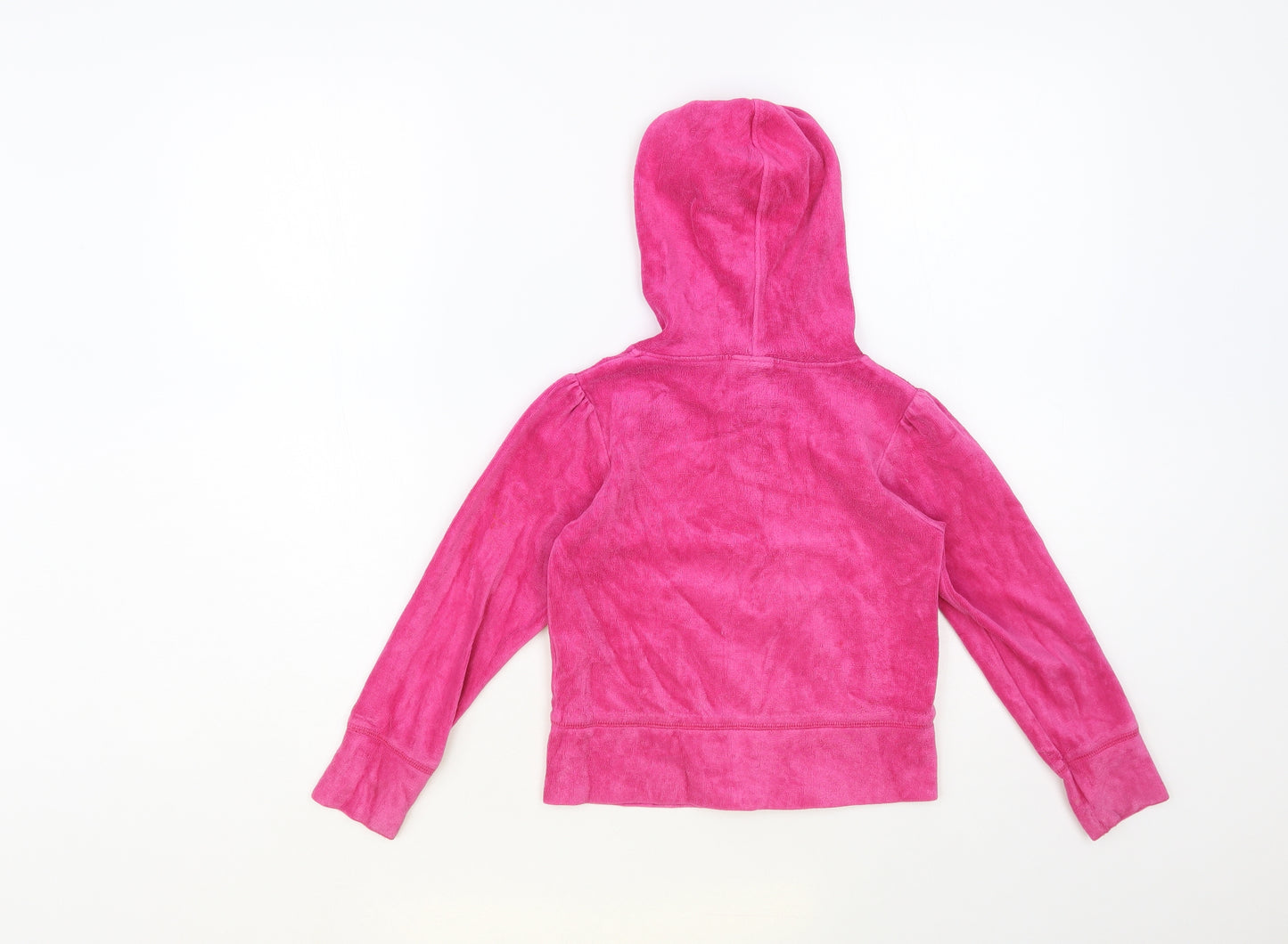Cherokee Girls Pink Cotton Full Zip Hoodie Size 5-6 Years Zip - Heart