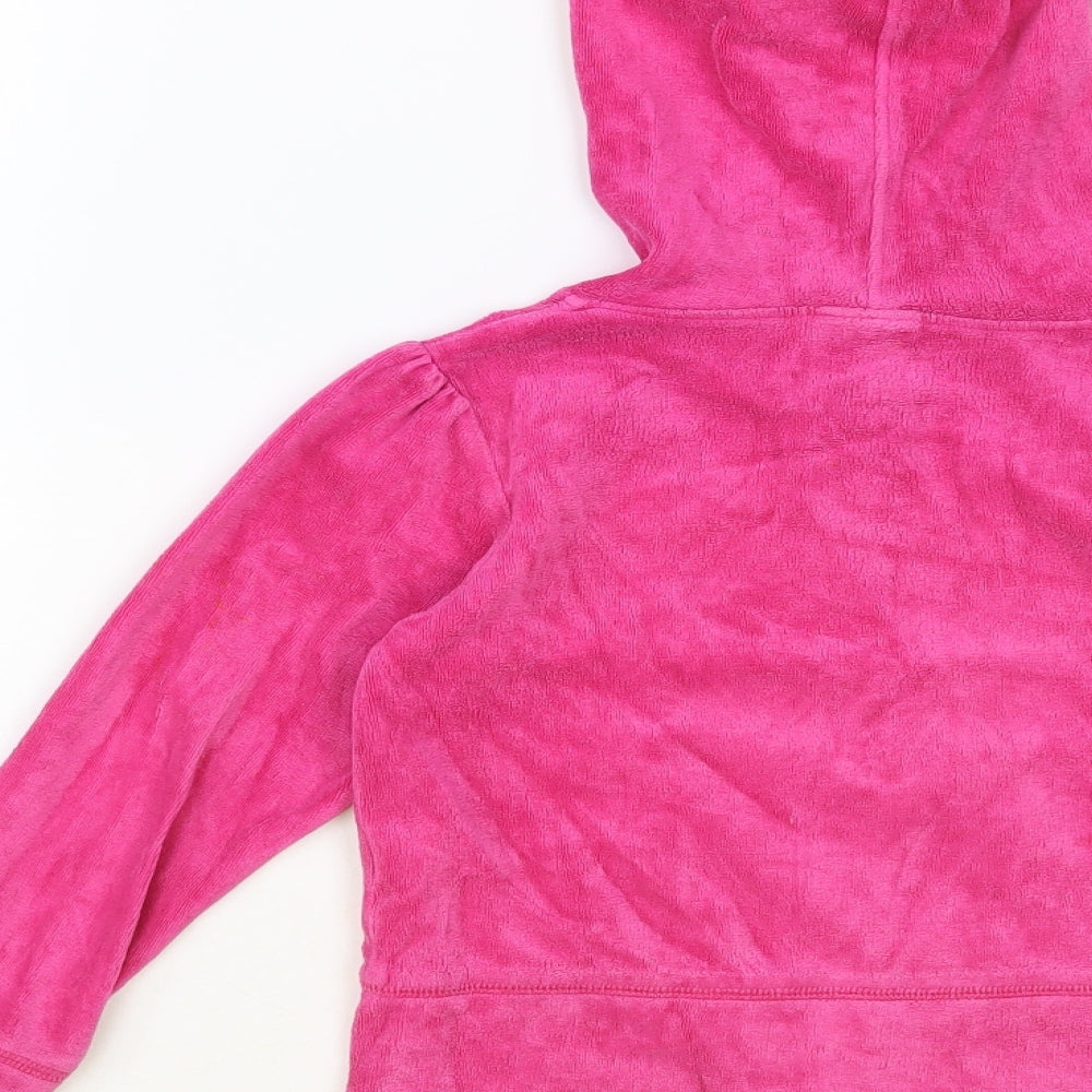 Cherokee Girls Pink Cotton Full Zip Hoodie Size 5-6 Years Zip - Heart