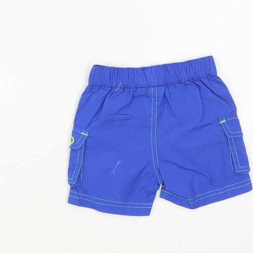 George Baby Blue Cotton Cropped Trousers Size 0-3 Months Pullover - Nemo