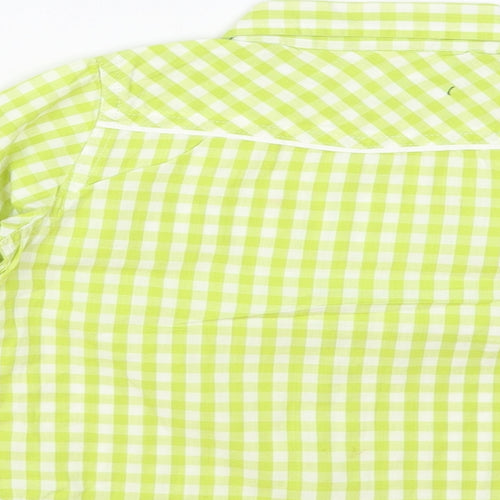 Miniclub Baby Green Check Cotton Basic Button-Up Size 12-18 Months Collared Button