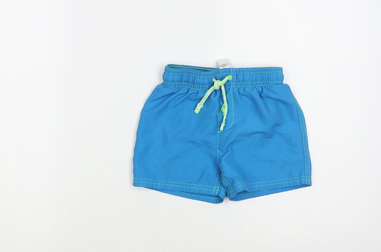 George Boys Blue Polyester Sweat Shorts Size 2-3 Years Regular Drawstring - Swim Shorts