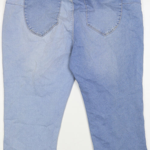 Royalty Womens Blue Cotton Cropped Jeans Size 38 in L21 in Regular Button