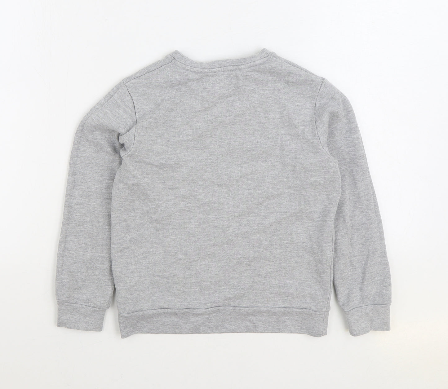 River Island Boys Grey Cotton Pullover Sweatshirt Size 7-8 Years Pullover