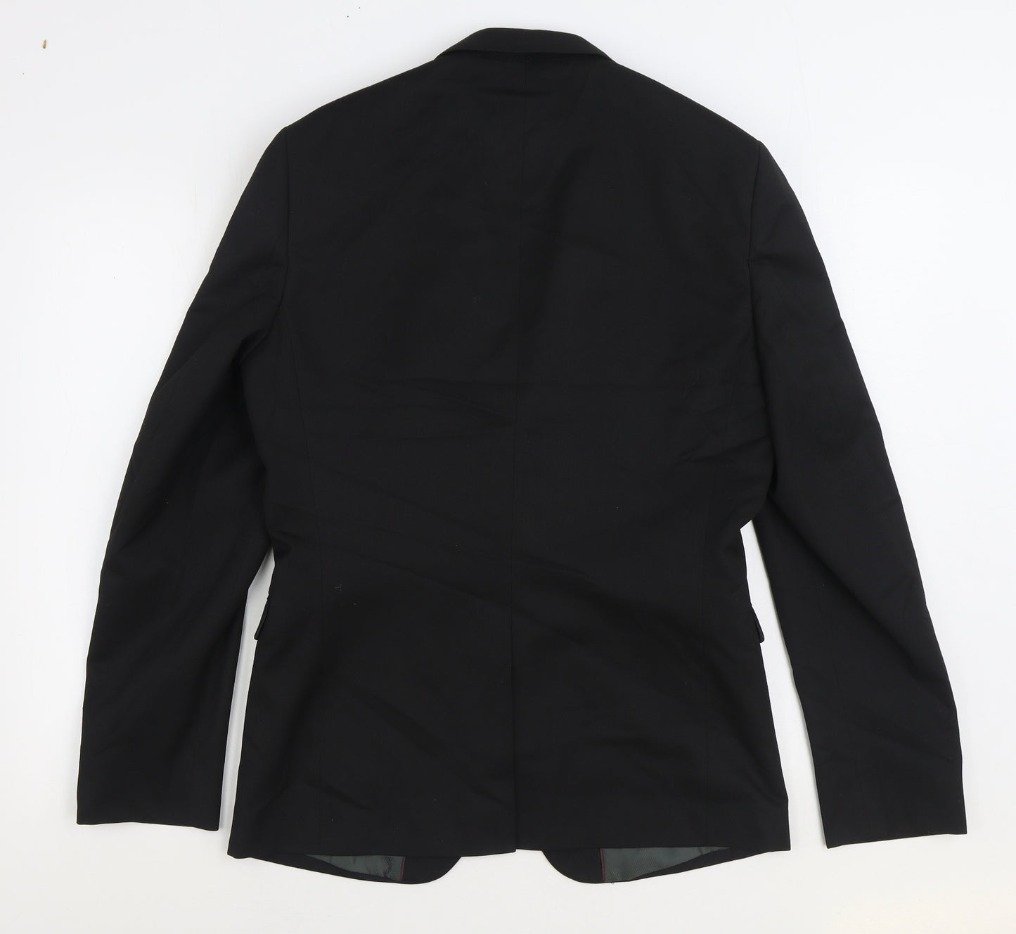 NEXT Mens Black Viscose Jacket Suit Jacket Size 38