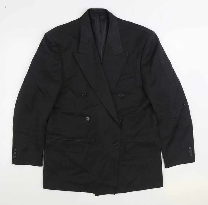 Burtons Mens Grey Viscose Jacket Suit Jacket Size 38