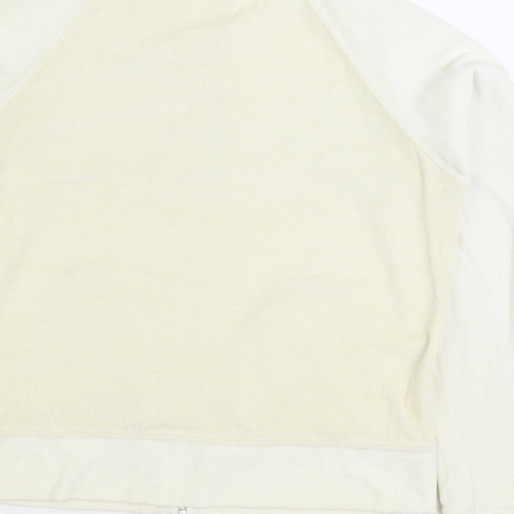 NEXT Womens Ivory Cotton Full Zip Sweatshirt Size 16 Zip