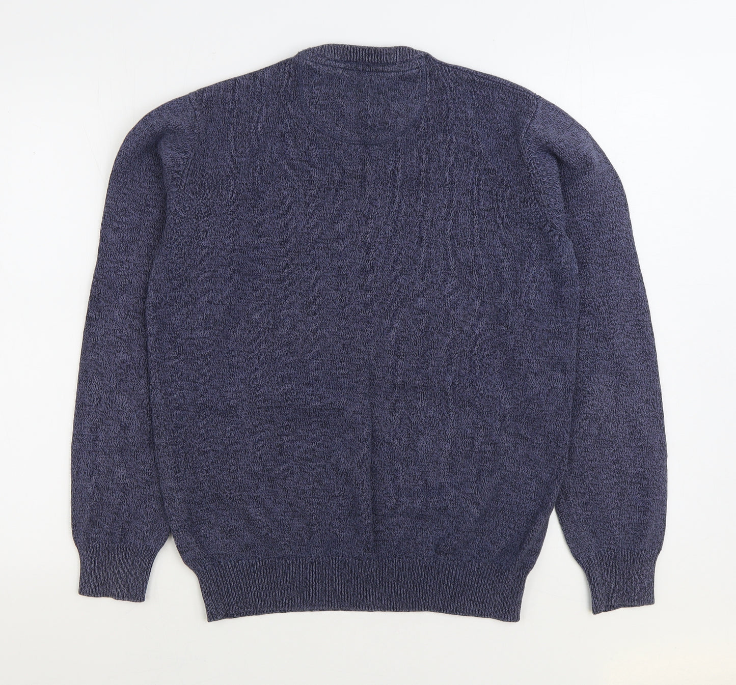 Matalan Mens Blue Round Neck Cotton Pullover Jumper Size M