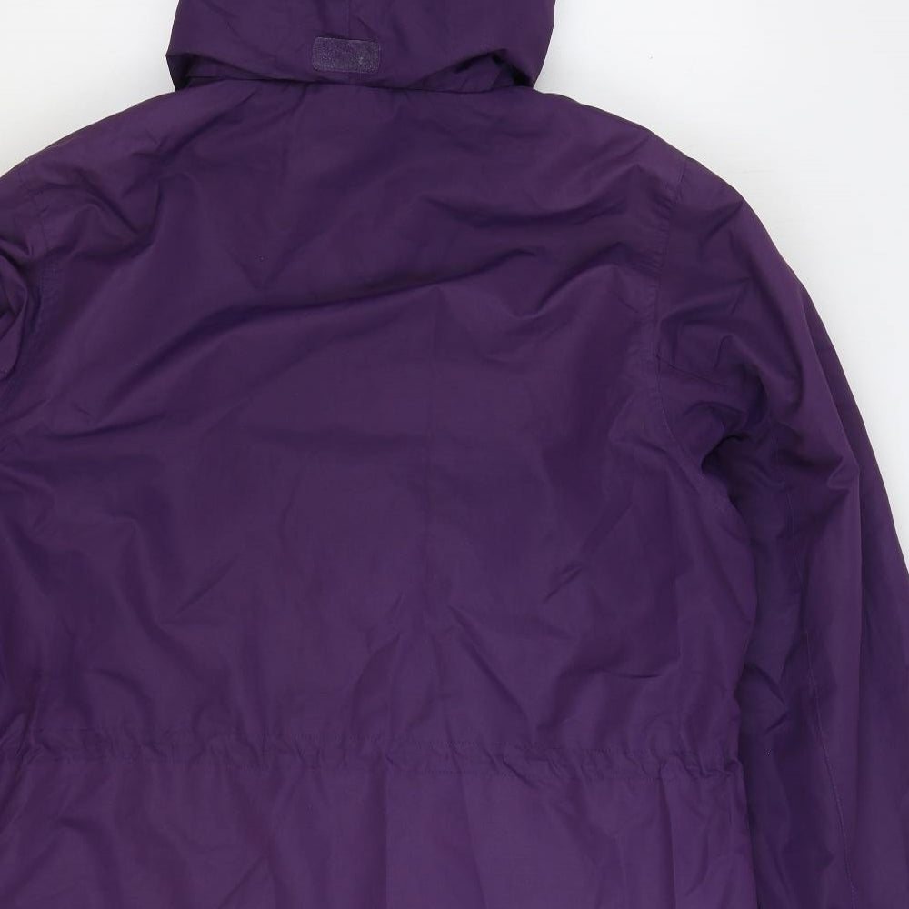 Mountain Essentials Womens Purple Rain Coat Coat Size 18 Zip