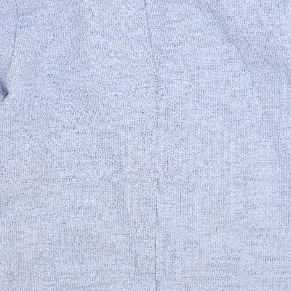 Boohoo Womens Blue Jacket Blazer Size 18 Button