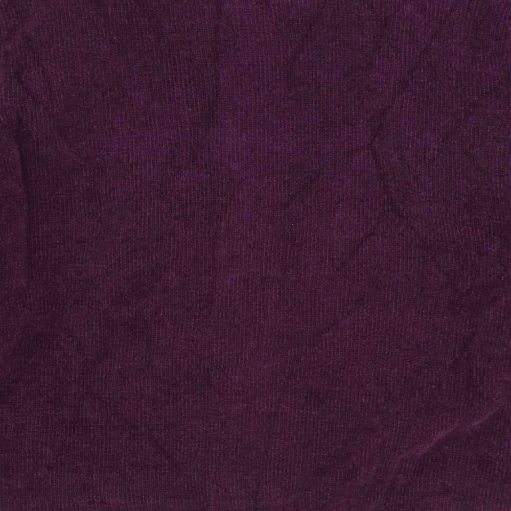 Reflect Womens Purple Round Neck Acrylic Cardigan Jumper Size L