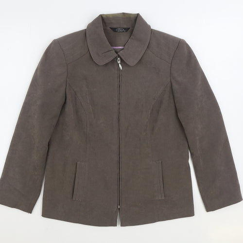 BM Womens Grey Jacket Size 14 Zip