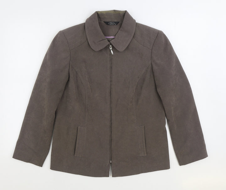 BM Womens Grey Jacket Size 14 Zip
