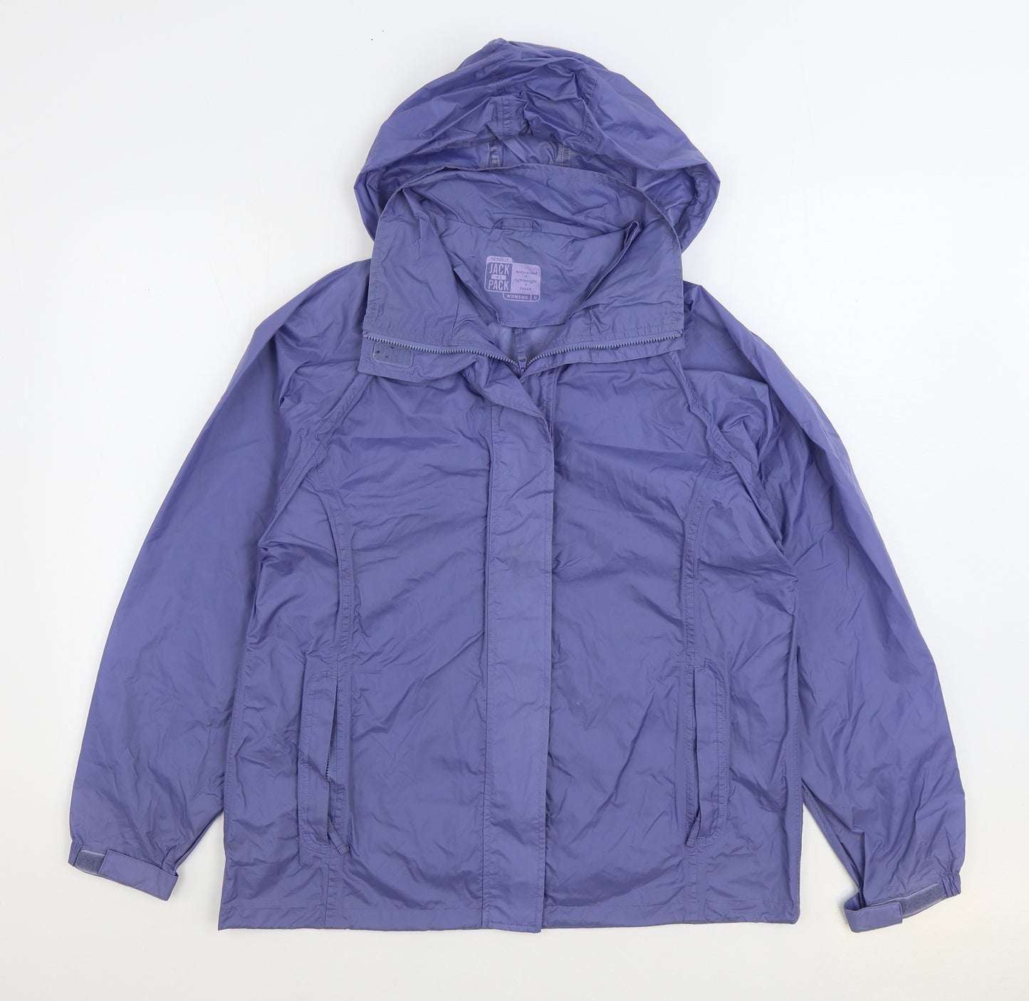 Jack in the Pack Womens Purple Rain Coat Coat Size M Zip
