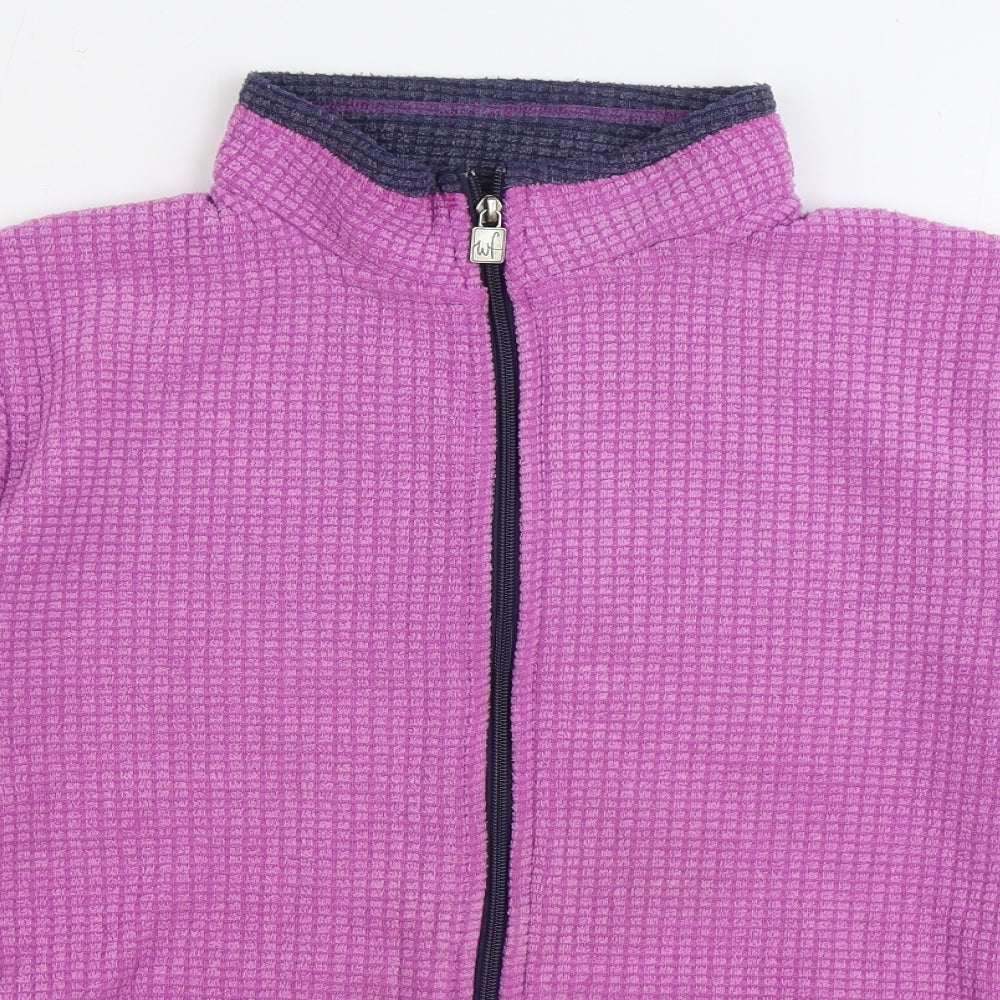 Weird Fish Womens Purple Jacket Size 16 Zip