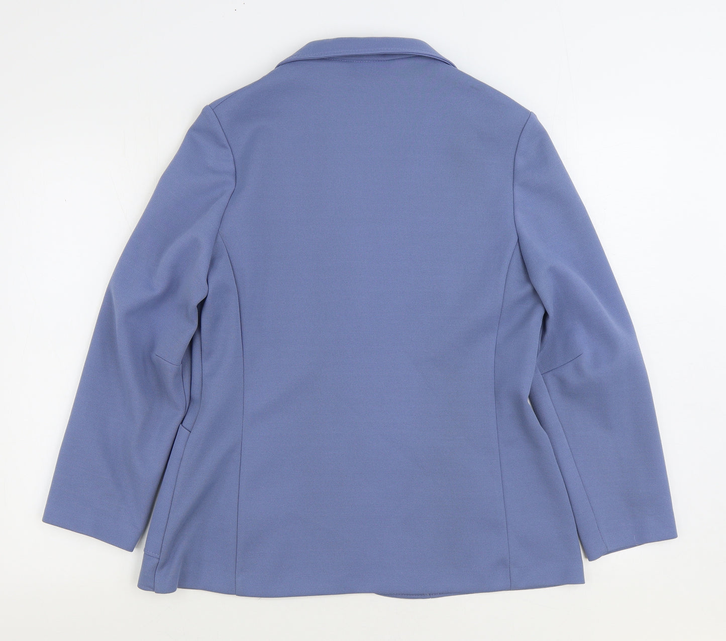 Butte Knit Womens Blue Jacket Blazer Size 14 Button