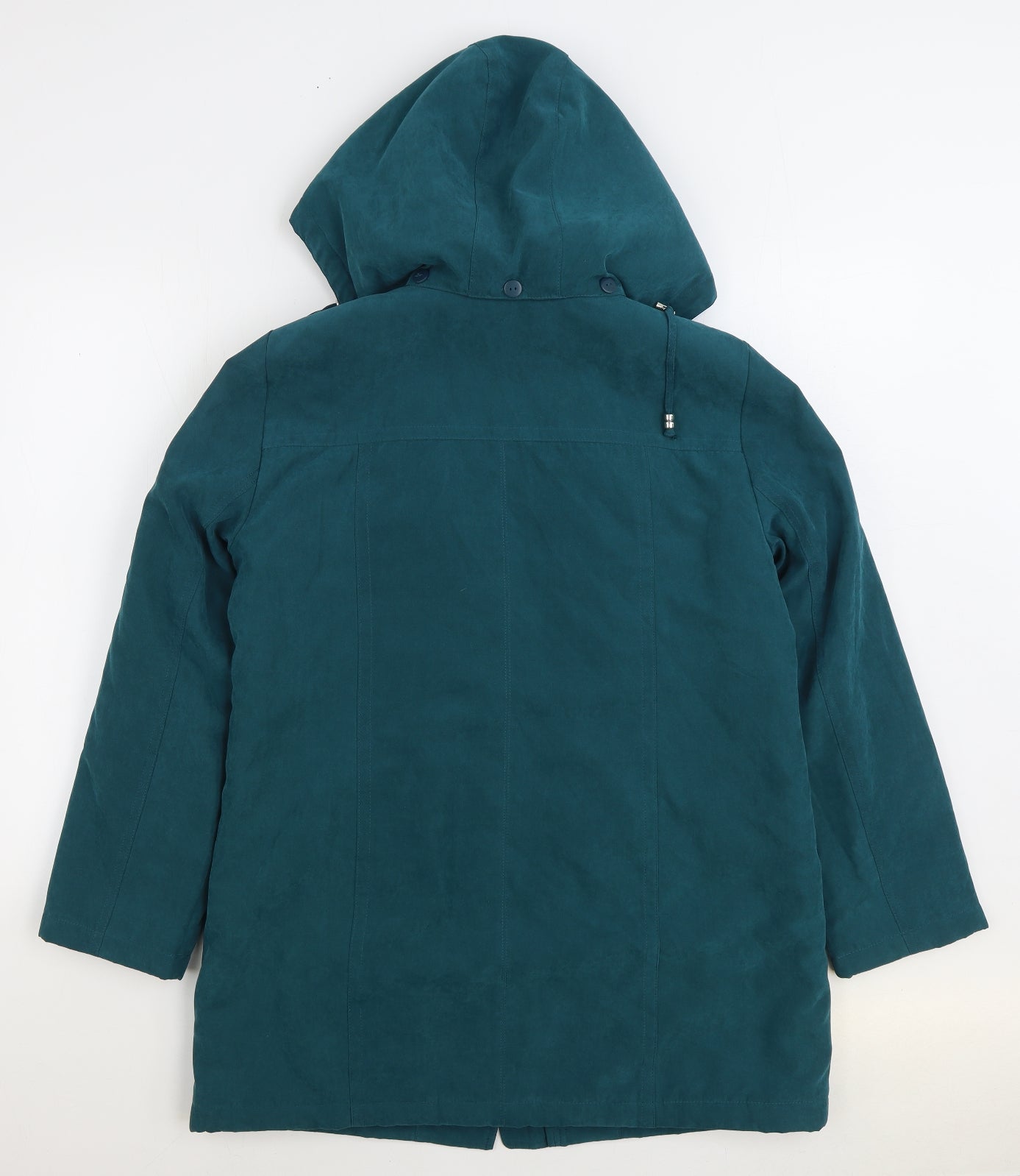 Anna Rose Womens Green Overcoat Coat Size S Zip