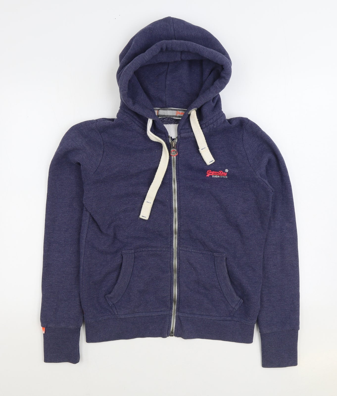 Superdry Mens Blue Cotton Full Zip Hoodie Size M