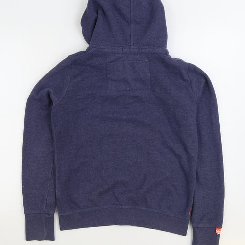 Superdry Mens Blue Cotton Full Zip Hoodie Size M