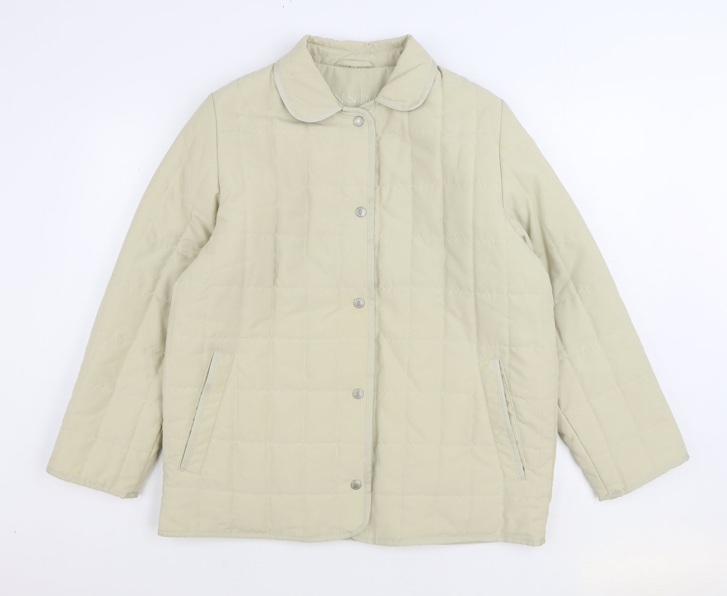 Dannimac Womens Beige Quilted Coat Size M Zip