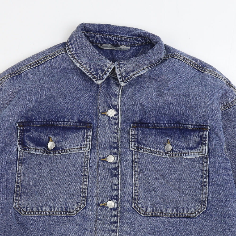 F&F Womens Blue Jacket Size 12 Button