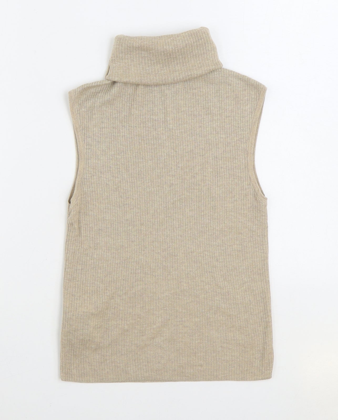 MNG Suit Womens Beige Roll Neck Polyamide Pullover Jumper Size S