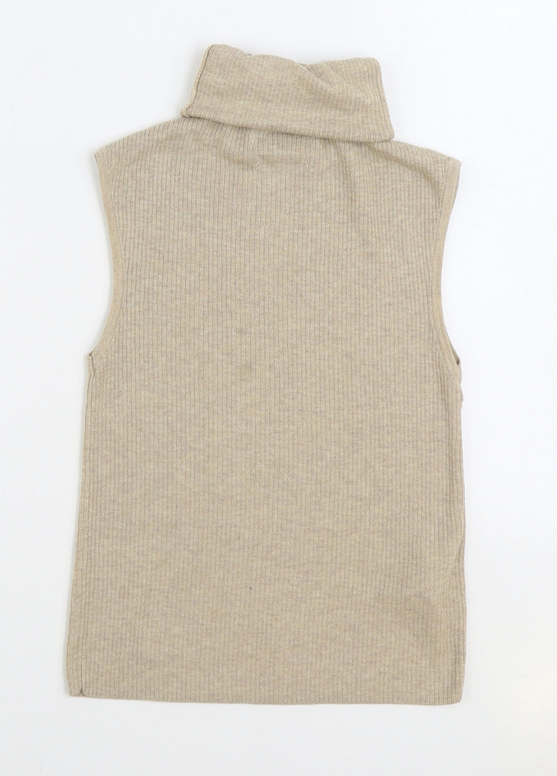 MNG Suit Womens Beige Roll Neck Polyamide Pullover Jumper Size S