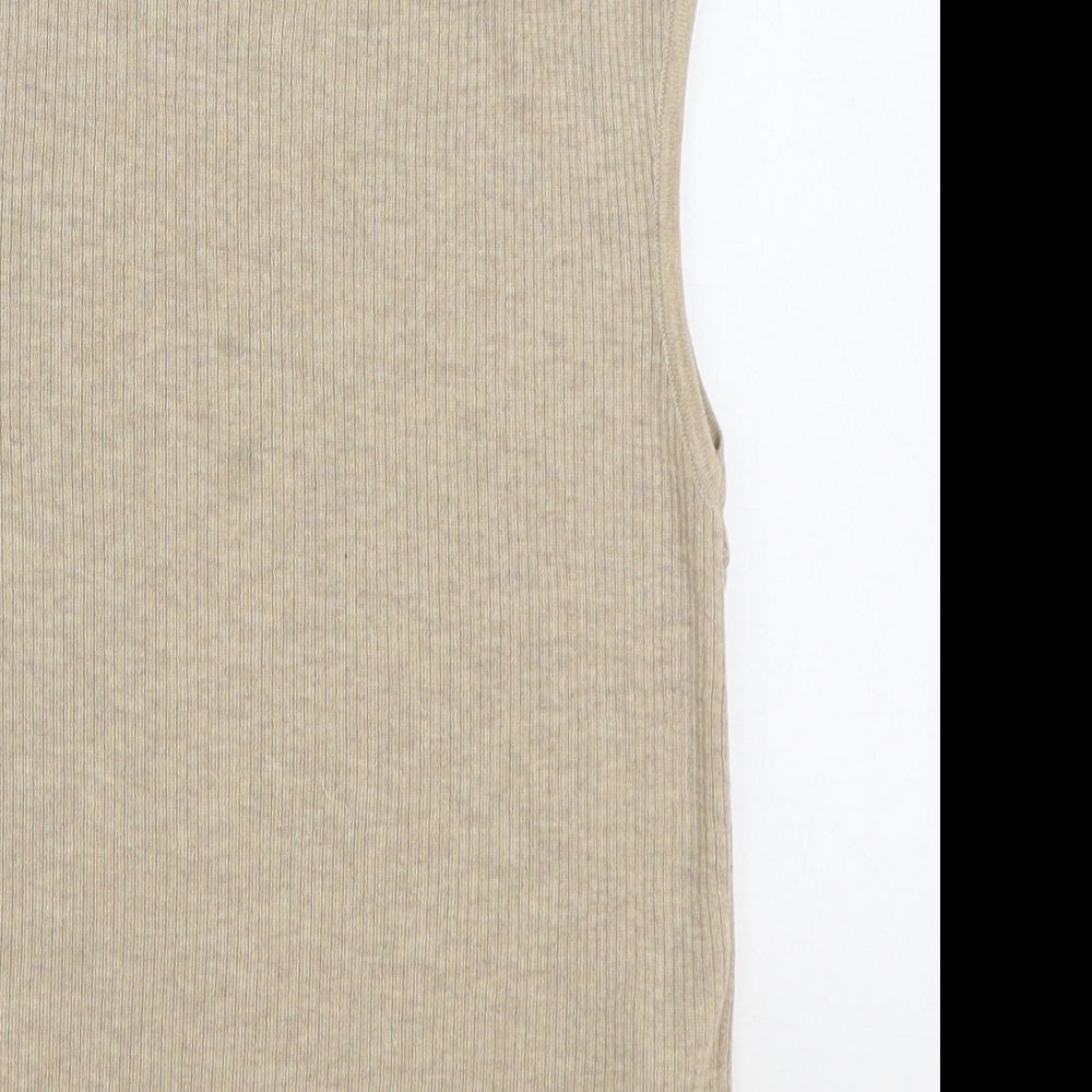 MNG Suit Womens Beige Roll Neck Polyamide Pullover Jumper Size S