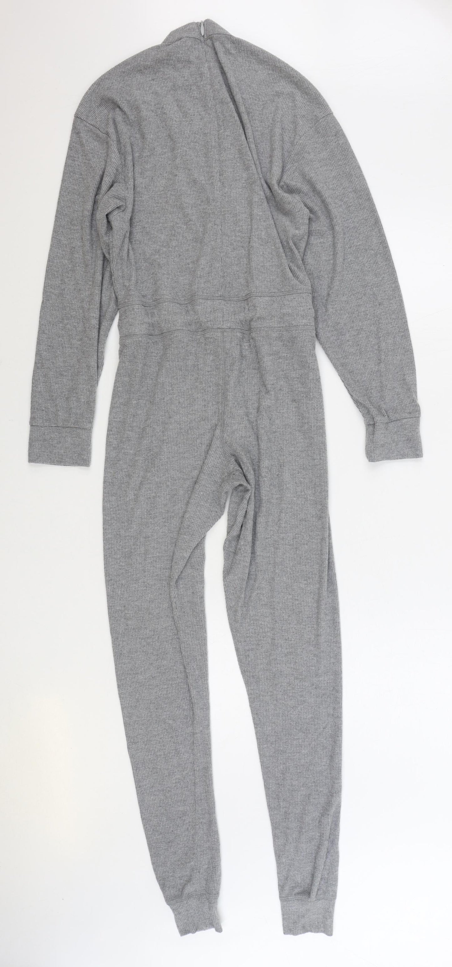 Topshop Womens Grey Solid Viscose Top One Piece Size 8 Zip