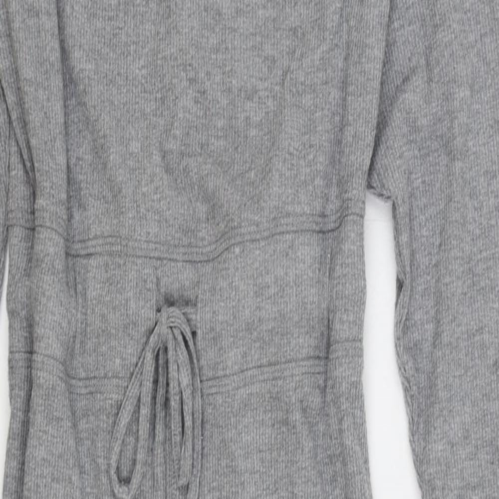 Topshop Womens Grey Solid Viscose Top One Piece Size 8 Zip