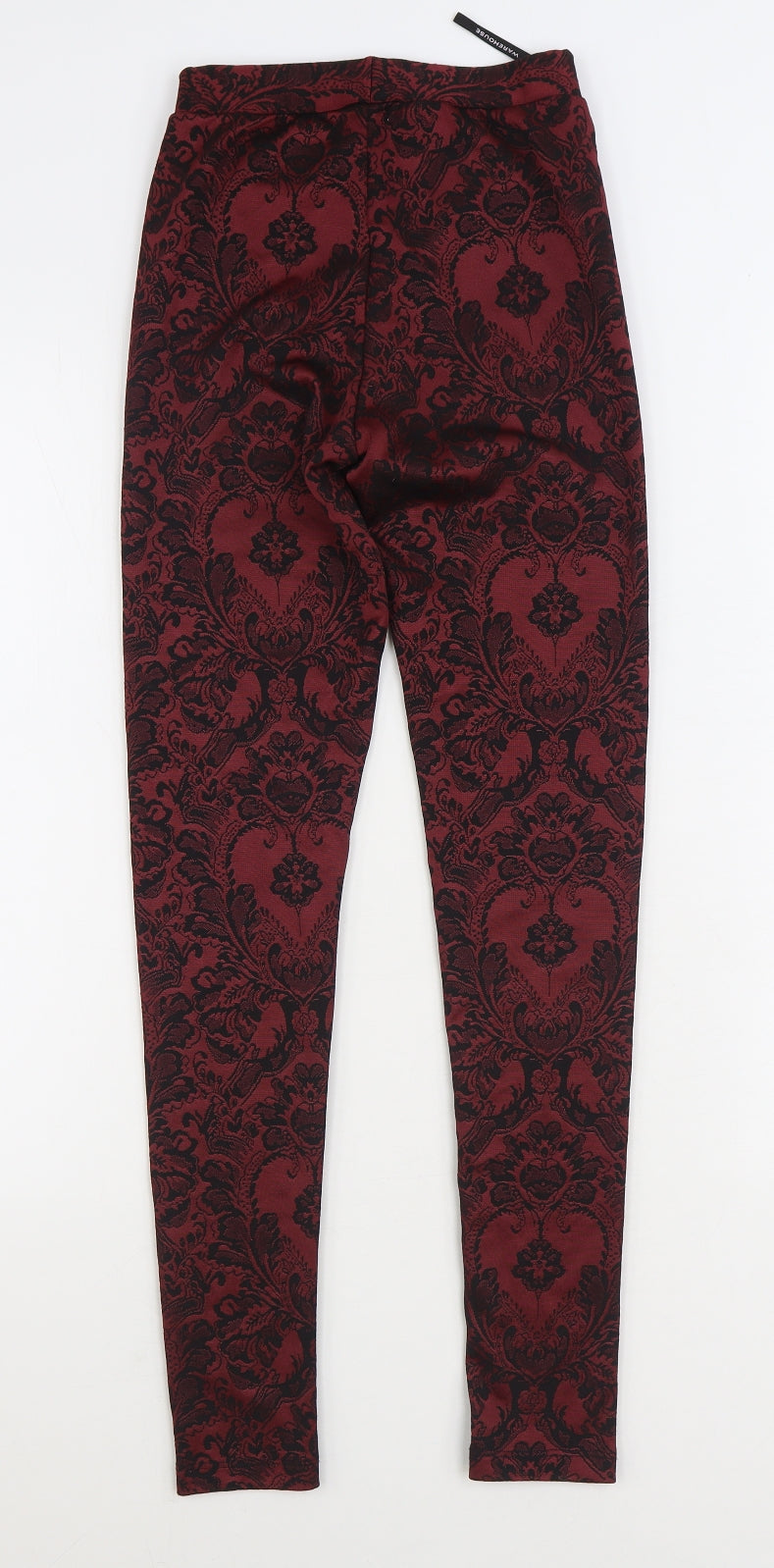 Warehouse Womens Red Geometric Polyester Jogger Leggings Size 6 L30 in