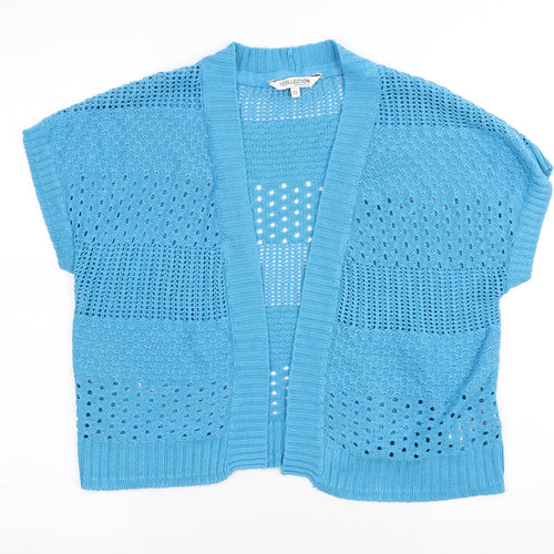 The Collection Womens Blue V-Neck Acrylic Cardigan Jumper Size 12